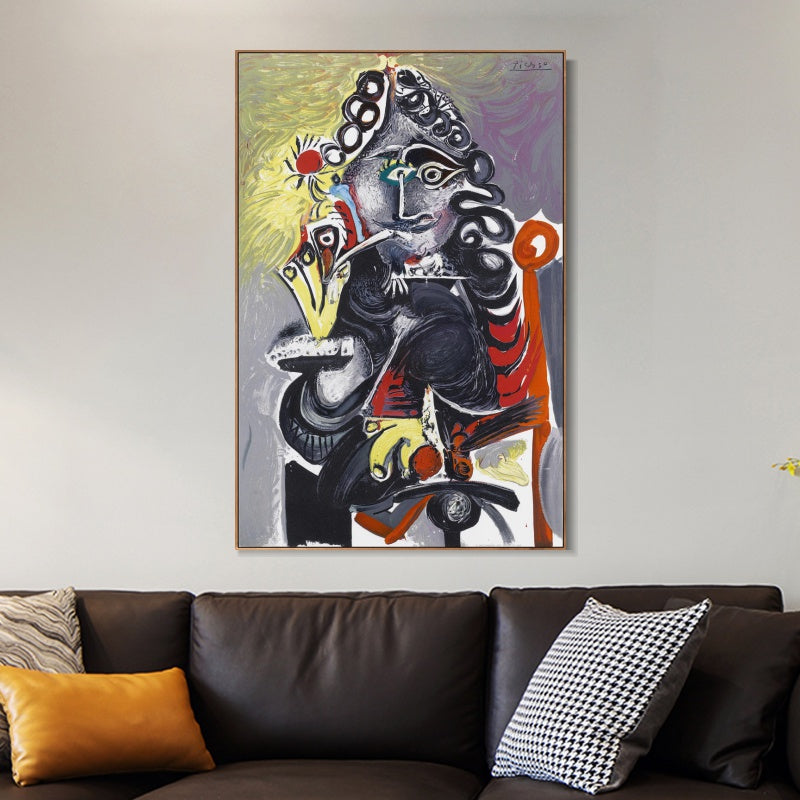 INVIN ART Framed Canvas Giclee Print Art Series#434 by Pablo Picasso Wall Art