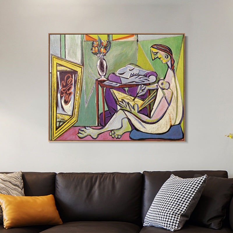 INVIN ART Framed Canvas Giclee Print Art Series#443 by Pablo Picasso Wall Art