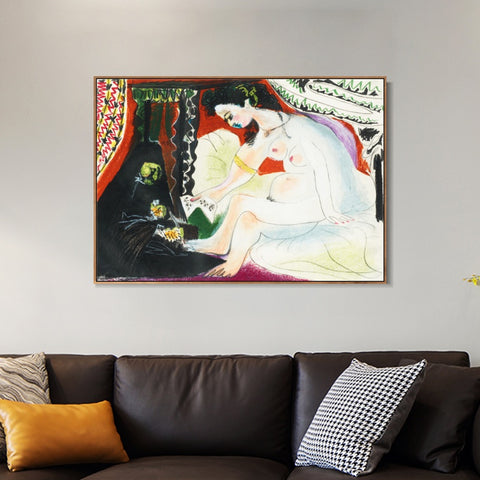 INVIN ART Framed Canvas Giclee Print Art Series#447 by Pablo Picasso Wall Art Living Room Home Office Decorations