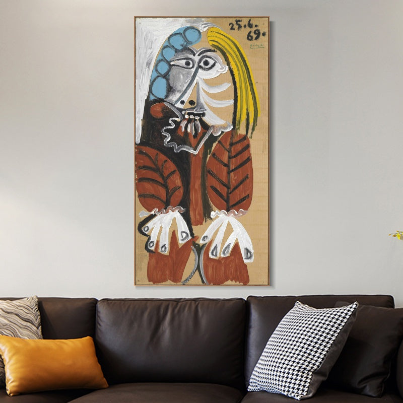 INVIN ART Framed Canvas Giclee Print Art Series#450 by Pablo Picasso Wall Art
