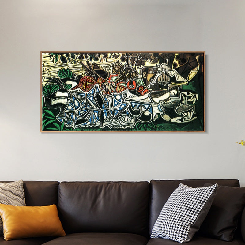 INVIN ART Framed Canvas Giclee Print Art Series#456 by Pablo Picasso Wall Art