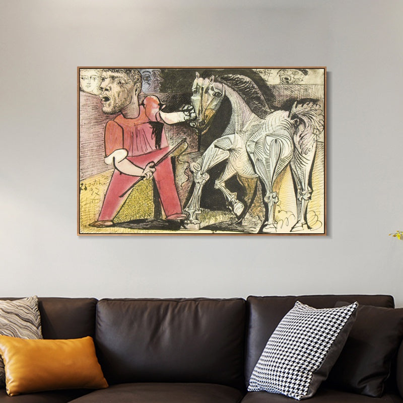 INVIN ART Framed Canvas Giclee Print Art Series#457 by Pablo Picasso Wall Art