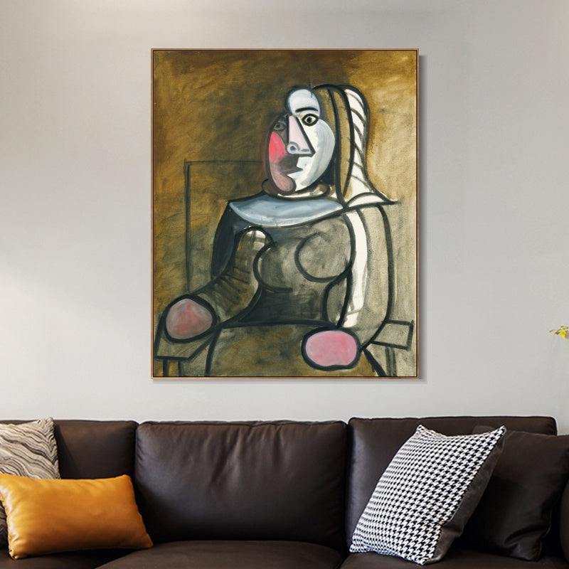 INVIN ART Framed Canvas Giclee Print Art Series#463 by Pablo Picasso Wall Art