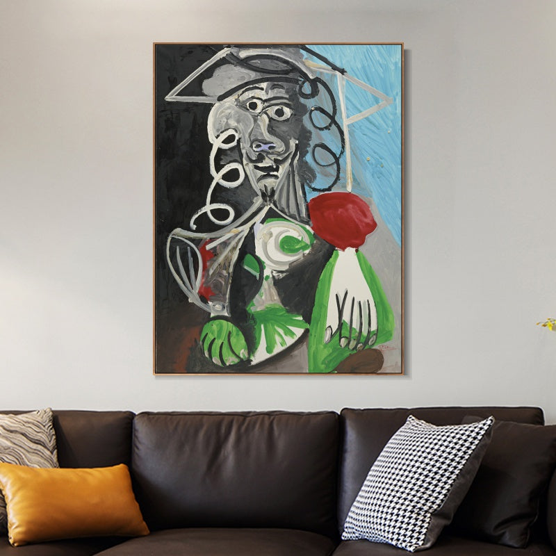 INVIN ART Framed Canvas Giclee Print Art Series#469 by Pablo Picasso Wall Art