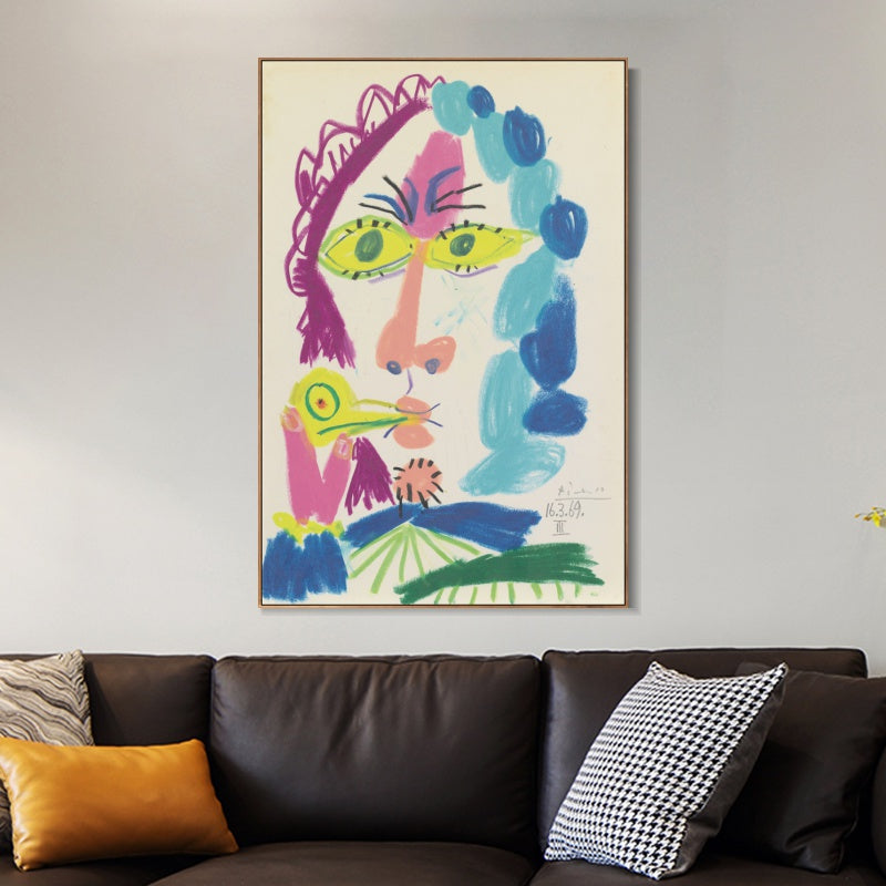 INVIN ART Framed Canvas Giclee Print Art Series#472 by Pablo Picasso Wall Art