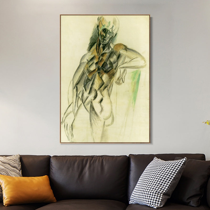 INVIN ART Framed Canvas Giclee Print Art 1909 Nude standing upright by Pablo Picasso Wall Art