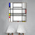 INVIN ART Framed Canvas Series#014 by Piet Cornelies Mondrian Wall Art Living Room Home Office Decorations