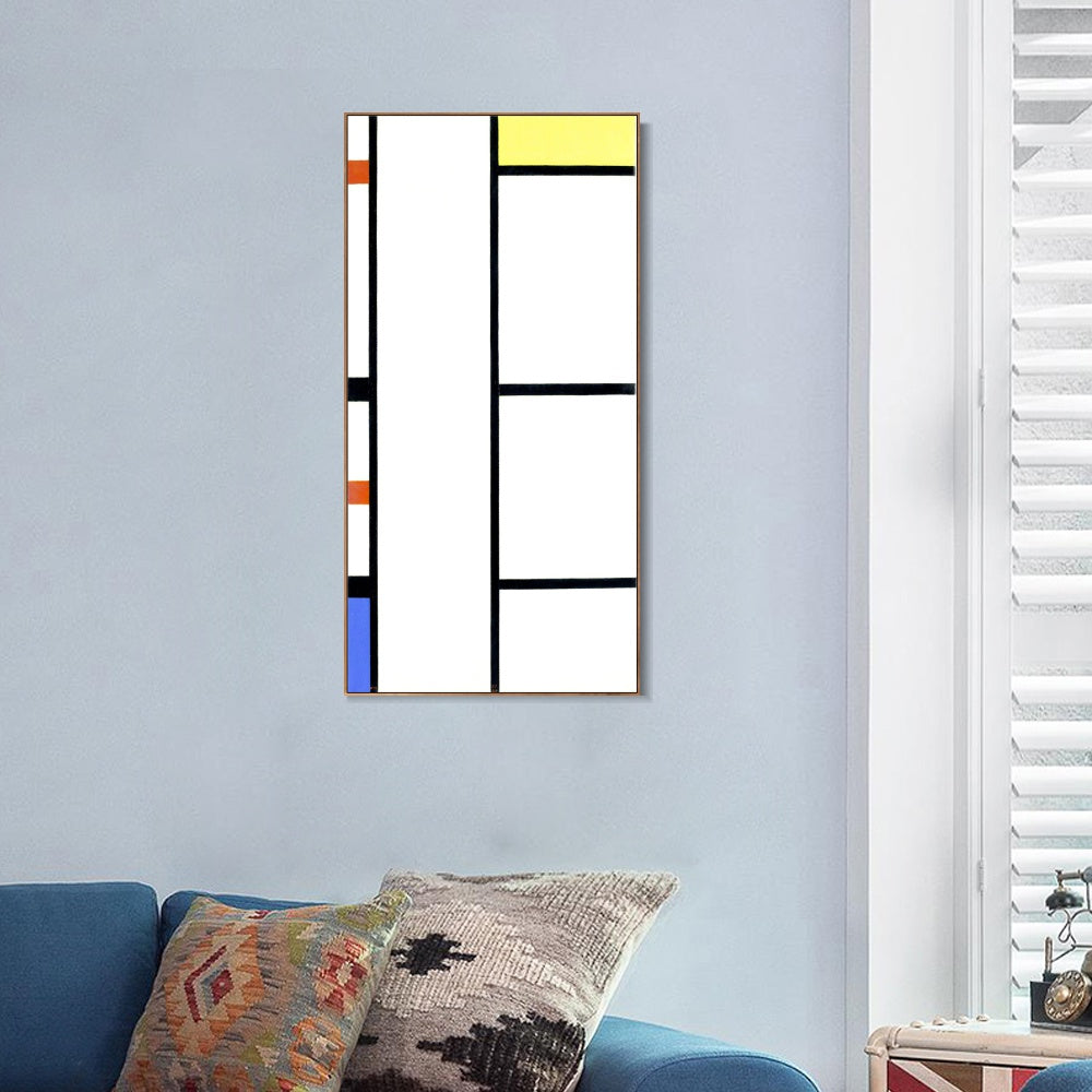 INVIN ART Framed Canvas Series#058 by Piet Cornelies Mondrian Wall Art Living Room Home Office Decorations