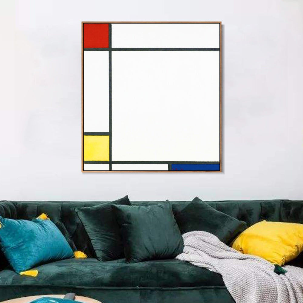 INVIN ART Framed Canvas Series#072 by Piet Cornelies Mondrian Wall Art Living Room Home Office Decorations