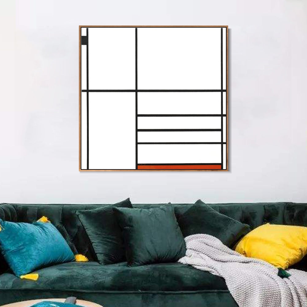 INVIN ART Framed Canvas Series#080 by Piet Cornelies Mondrian Wall Art Living Room Home Office Decorations