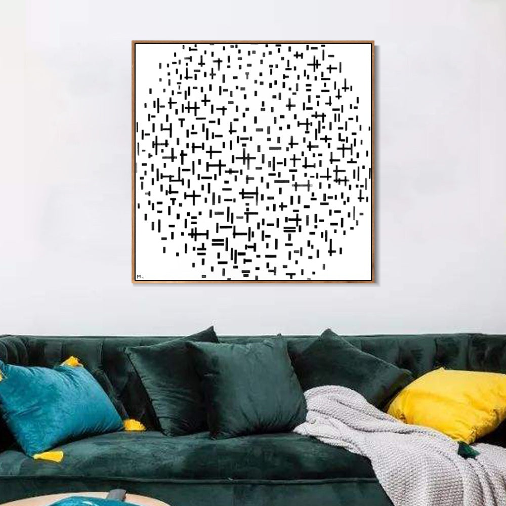 INVIN ART Framed Canvas Series#086 by Piet Cornelies Mondrian Wall Art Living Room Home Office Decorations