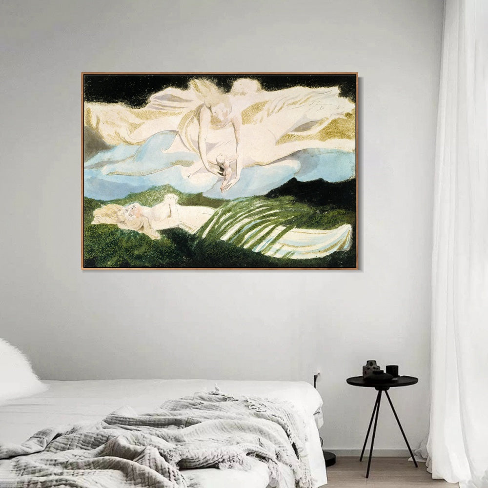 INVIN ART Framed Canvas Giclee Print Art Illustration to Dante's Divine Comedy#3 by William Blake Wall Art
