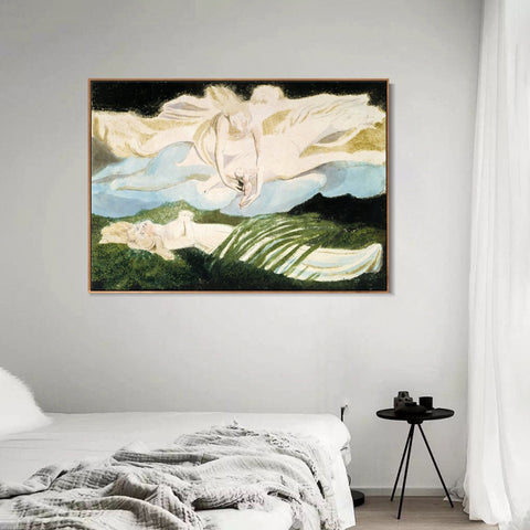 INVIN ART Framed Canvas Giclee Print Art Illustration to Dante's Divine Comedy#3 by William Blake Wall Art Living Room Home Office Decorations