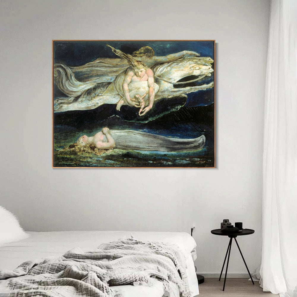 INVIN ART Framed Canvas Giclee Print Art Illustration to Dante's Divine Comedy by William Blake Wall Art