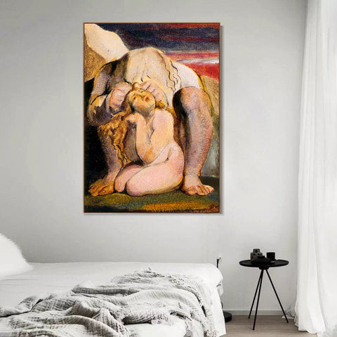 INVIN ART Framed Canvas Giclee Print Art Series#038 by William Blake Wall Art Living Room Home Office Decorations