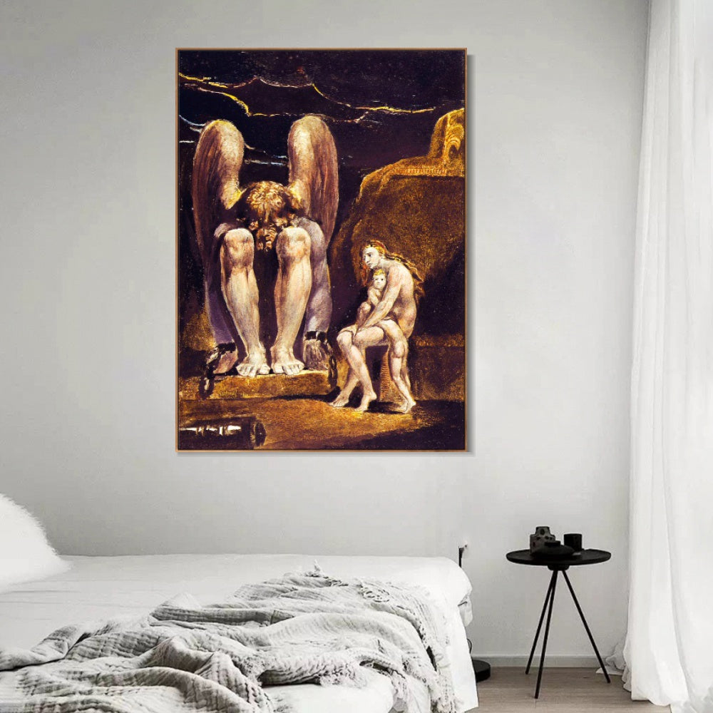 INVIN ART Framed Canvas Giclee Print Art Series#039 by William Blake Wall Art