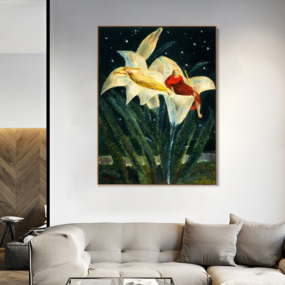 INVIN ART Framed Canvas Giclee Print Art The Song of Los#2 by William Blake Wall Art