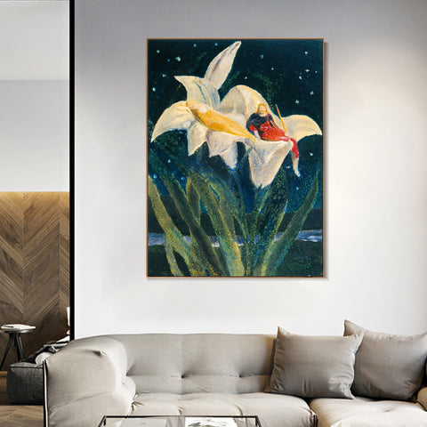 INVIN ART Framed Canvas Giclee Print Art Series#082 by William Blake Wall Art Living Room Home Office Decorations