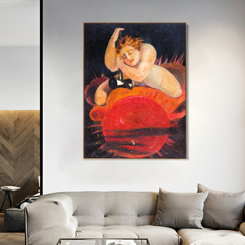 INVIN ART Framed Canvas Giclee Print Art Series#083 by William Blake Wall Art Living Room Home Office Decorations