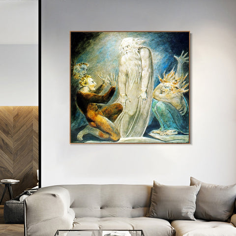 INVIN ART Framed Canvas Giclee Print Art Martin Butlin by William Blake Wall Art Living Room Home Office Decorations