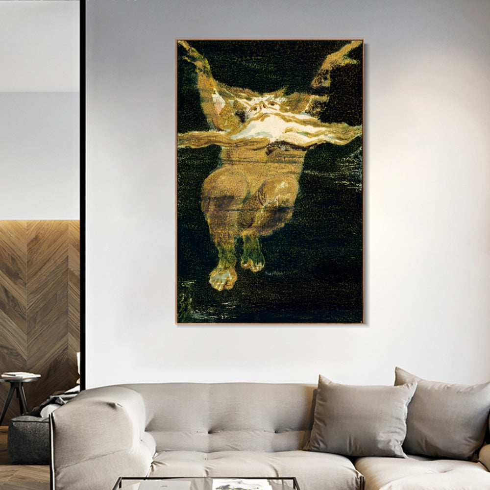 INVIN ART Framed Canvas Giclee Print Art Series#102 by William Blake Wall Art