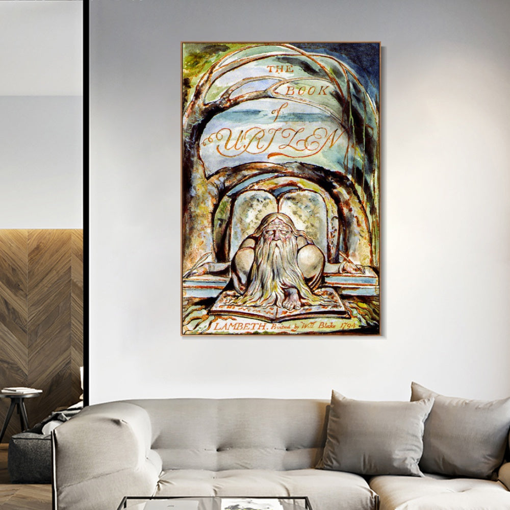 INVIN ART Framed Canvas Giclee Print Art Series#109 by William Blake Wall Art