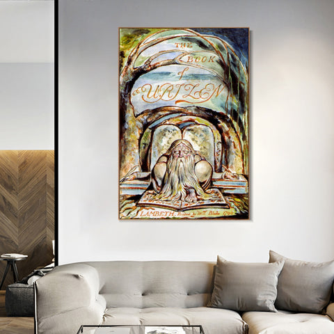 INVIN ART Framed Canvas Giclee Print Art Series#109 by William Blake Wall Art Living Room Home Office Decorations