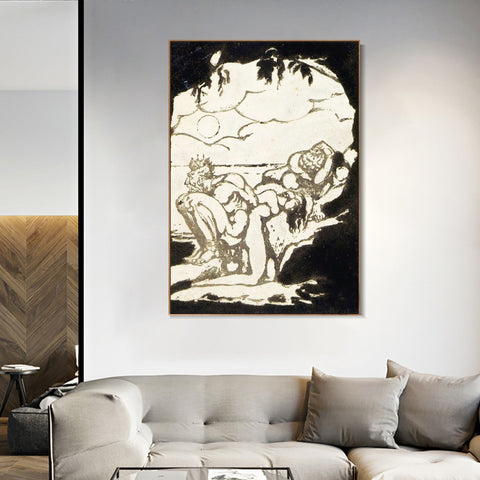 INVIN ART Framed Canvas Giclee Print Art Visions of the Daughters of Albion#5 by William Blake Wall Art Living Room Home Office Decorations