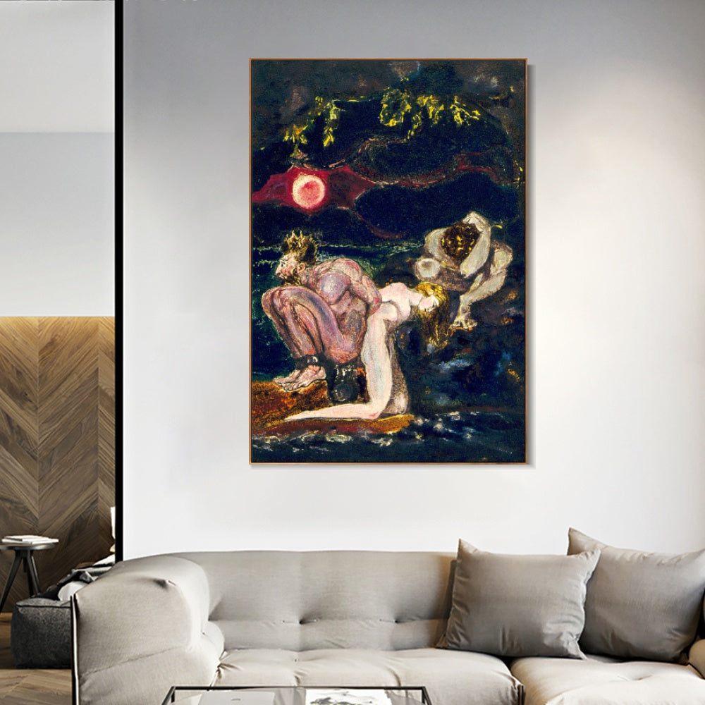 INVIN ART Framed Canvas Giclee Print Art Visions of the Daughters of Albion#2 by William Blake Wall Art