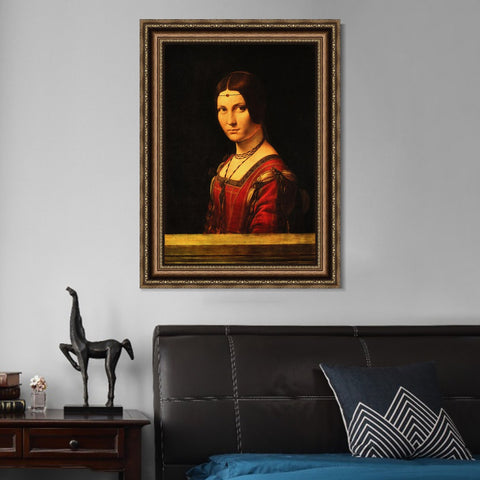 INVIN ART Framed Canvas Art Giclee Print andrea ravo mattoni by Leonardo da Vinci Wall Art Living Room Home Office Decorations