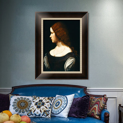 INVIN ART Framed Canvas Art Giclee Print Series#007 by Leonardo da Vinci Wall Art Living Room Home Office Decorations