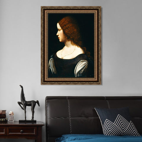 INVIN ART Framed Canvas Art Giclee Print Series#007 by Leonardo da Vinci Wall Art Living Room Home Office Decorations