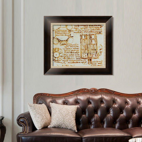 INVIN ART Framed Canvas Art Giclee Print Series#015 by Leonardo da Vinci Wall Art Living Room Home Office Decorations