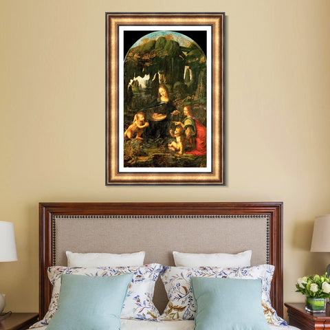 INVIN ART Framed Canvas Art Giclee Print Series#016 by Leonardo da Vinci Wall Art Living Room Home Office Decorations