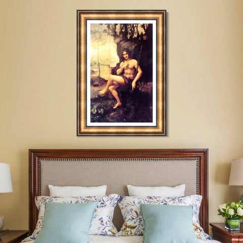 INVIN ART Framed Canvas Art Giclee Print Series#017 by Leonardo da Vinci Wall Art Living Room Home Office Decorations