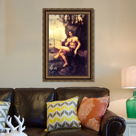 INVIN ART Framed Canvas Art Giclee Print Series#017 by Leonardo da Vinci Wall Art Living Room Home Office Decorations