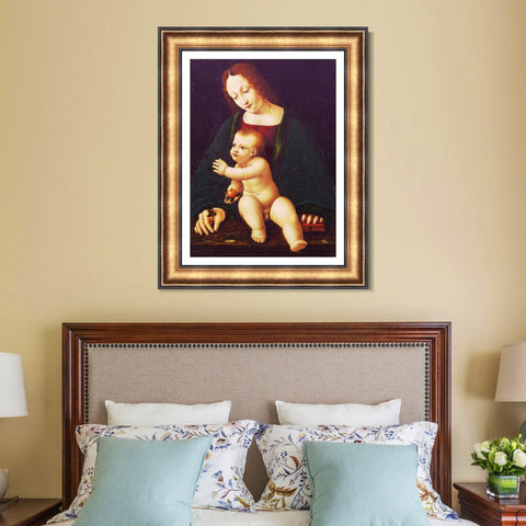 INVIN ART Framed Canvas Art Giclee Print Series#024 by Leonardo da Vinci Wall Art Living Room Home Office Decorations