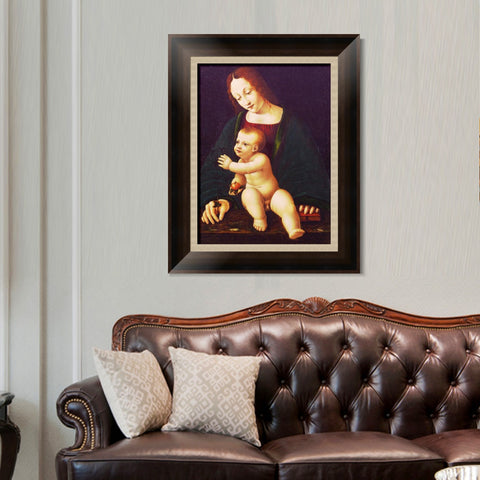 INVIN ART Framed Canvas Art Giclee Print Series#024 by Leonardo da Vinci Wall Art Living Room Home Office Decorations