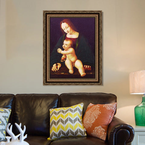 INVIN ART Framed Canvas Art Giclee Print Series#024 by Leonardo da Vinci Wall Art Living Room Home Office Decorations