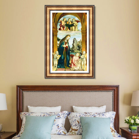 INVIN ART Framed Canvas Art Giclee Print Series#025 by Leonardo da Vinci Wall Art Living Room Home Office Decorations