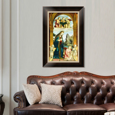 INVIN ART Framed Canvas Art Giclee Print Series#025 by Leonardo da Vinci Wall Art Living Room Home Office Decorations