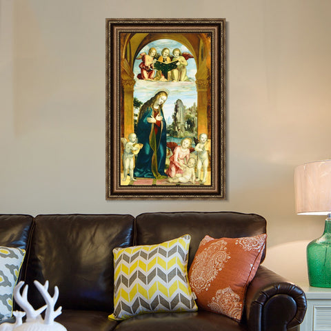 INVIN ART Framed Canvas Art Giclee Print Series#025 by Leonardo da Vinci Wall Art Living Room Home Office Decorations