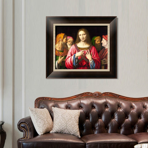 INVIN ART Framed Canvas Art Giclee Print Series#026 by Leonardo da Vinci Wall Art Living Room Home Office Decorations