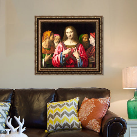 INVIN ART Framed Canvas Art Giclee Print Series#026 by Leonardo da Vinci Wall Art Living Room Home Office Decorations