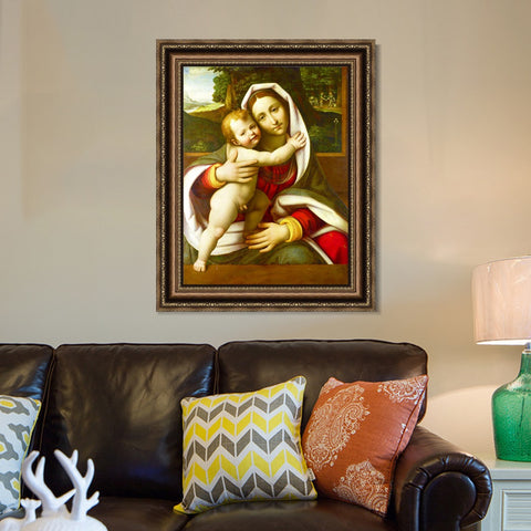 INVIN ART Framed Canvas Art Giclee Print Series#033 by Leonardo da Vinci Wall Art Living Room Home Office Decorations