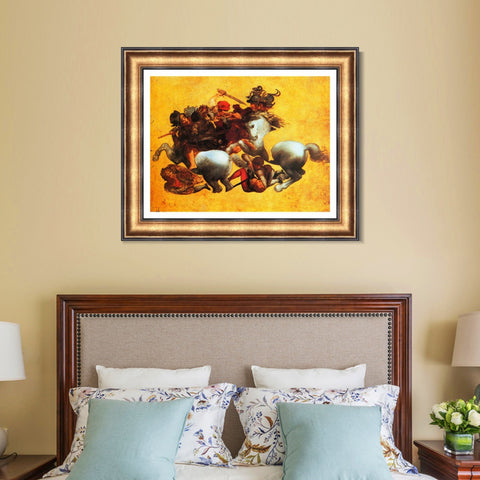 INVIN ART Framed Canvas Art Giclee Print Series#034 by Leonardo da Vinci Wall Art Living Room Home Office Decorations