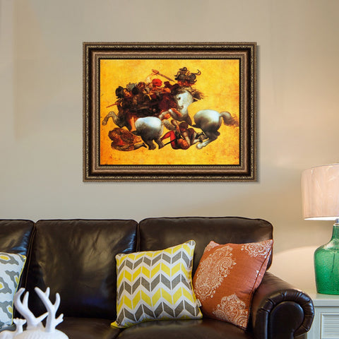 INVIN ART Framed Canvas Art Giclee Print Series#034 by Leonardo da Vinci Wall Art Living Room Home Office Decorations