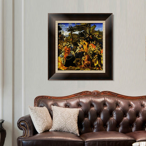 INVIN ART Framed Canvas Art Giclee Print Series#035 by Leonardo da Vinci Wall Art Living Room Home Office Decorations