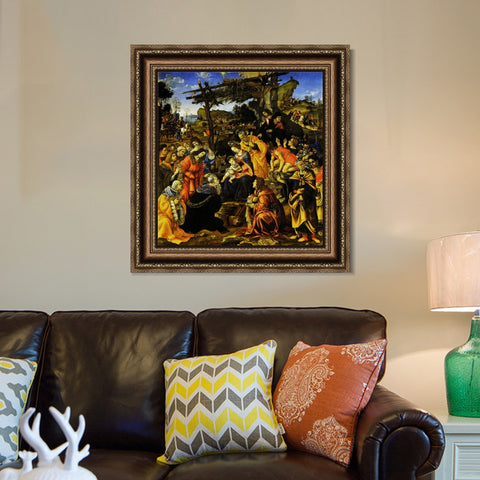 INVIN ART Framed Canvas Art Giclee Print Series#035 by Leonardo da Vinci Wall Art Living Room Home Office Decorations
