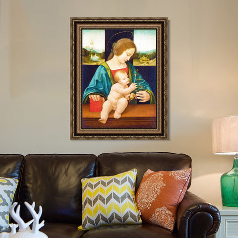 INVIN ART Framed Canvas Art Giclee Print Series#037 by Leonardo da Vinci Wall Art Living Room Home Office Decorations